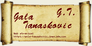 Gala Tanasković vizit kartica